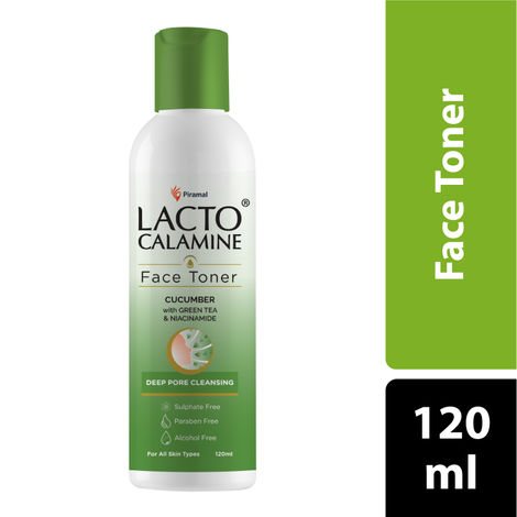 Buy Lacto Calamine Cucumber Face Toner with Green Tea & Niacinamide Deep Pore Cleansing. For all Types Skin No Parabens, No Sulphate, No Alcohol - 120 ml-Purplle