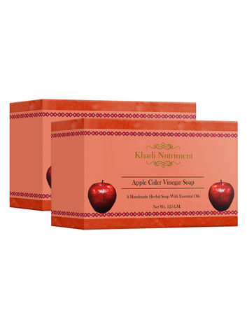 Buy Khadi Nutriment Apple Cider Vinegar Soap,125 gm (Pack of 2)-Purplle