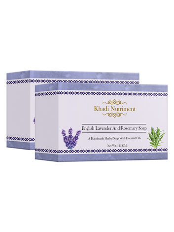 Buy Khadi Nutriment English Lavender Soap,125 gm (Pack of 2)-Purplle