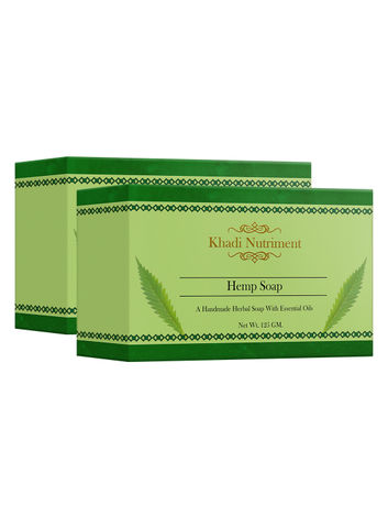Buy Khadi Nutriment Hemp Soap,125 gm (Pack of 2)-Purplle