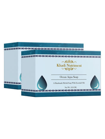 Buy Khadi Nutriment Ocean Aqua Soap,125 gm (Pack of 2)-Purplle
