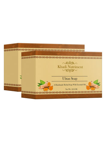Buy Khadi Nutriment Ubtan Soap,125 gm (Pack of 2)-Purplle