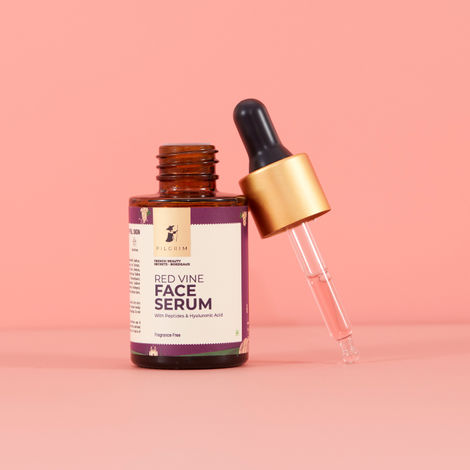 Buy Pilgrim Red Vine Face Serum with Peptides & Hyaluronic Acid for Anti-Ageing 30.0 ml-Purplle