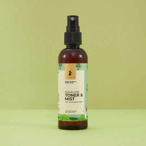 Buy Pilgrim Squalane Face Toner & Mist With Kiwi Extract & Aloe for glowing skin Intensely Hydrates, Refreshes, PH Balance (100 ml)-Purplle