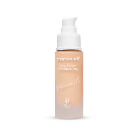 Buy Mamaearth Glow Serum Foundation with Vitamin C & Turmeric for 12-Hour Long Stay - 01 Ivory Glow (30 ml)-Purplle