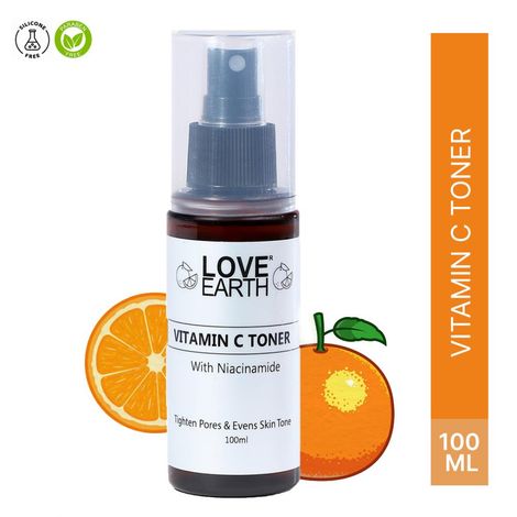 Buy Love Earth Vitamin C TonerA With Benefits Niacinamide For Tighten Pores & Evens Skin Tone 100 ml-Purplle
