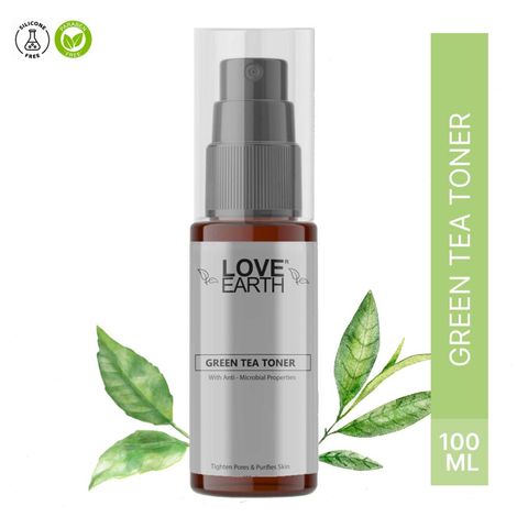 Buy Love Earth Green Tea Toner With Richness Of Green Tea And Essential Oil For Hydrating, Nourishing And Moisturised Skin, Suitable For All Skin Types 100 ml-Purplle