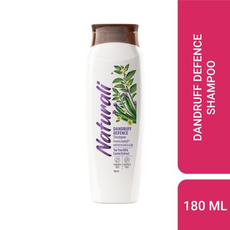 Buy Naturali Dandruff Defence Shampoo | With Tea Tree Oil & Cactus Extract | Prevents Dandruff & Moisturizes Hair & Scalp | 180 ml-Purplle