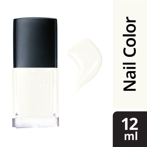 Buy Lakme Absolute Gel Stylist Nail Color, Snowball (12 ml)-Purplle