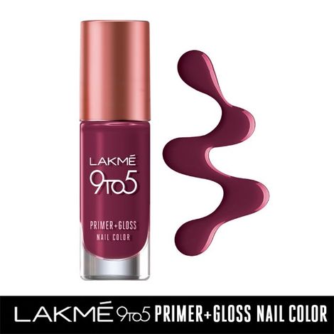 Buy Lakme 9to5 Primer + Gloss Nail Colour, Desert Rose, 6 ml-Purplle