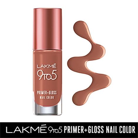 Buy Lakme 9to5 Primer + Gloss Nail Colour, Honey Love, 6 ml-Purplle
