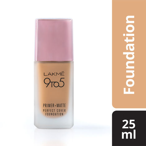 Buy Lakme 9 To 5 Primer + Matte Perfect Cover Foundation - Warm Natural W180 (25 ml)-Purplle