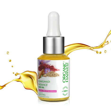 Buy Organic Harvest Kumkumadi Radiance Face Oil: Saffron, Oat Milk & Sandalwood | Facial Oil for Glowing Skin | For Women & Men | 100% Certified American Organic | Sulphate & Paraben-free - 30ml-Purplle
