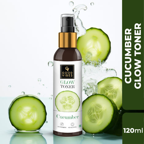 Buy Good Vibes Cucumber Glow Toner | Hydrating, Refreshing | With Liquorice | No Parabens, No Alcohol, No Sulphates, No Animal Testing (120 ml)-Purplle