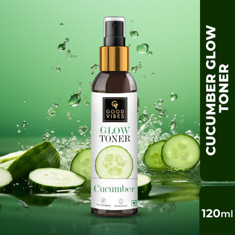 Buy Good Vibes Cucumber Glow Toner | Hydrating, Refreshing | With Liquorice | No Parabens, No Alcohol, No Sulphates, No Animal Testing (120 ml)-Purplle