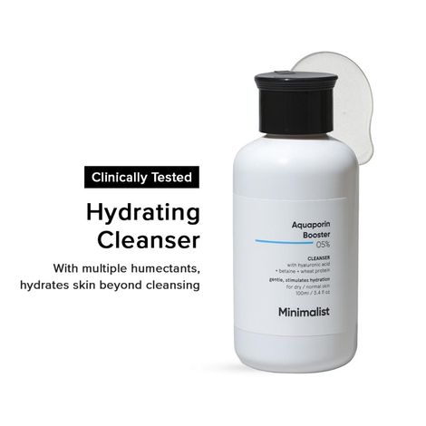 Buy Minimalist 5% Aquaporin Booster Cleanser with Hyaluronic Acid | Face Wash For All Skin Types - 100 ml-Purplle