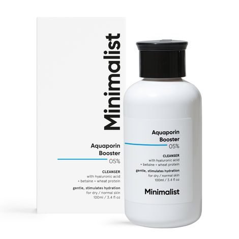 Buy Minimalist 5% Aquaporin Booster Cleanser with Hyaluronic Acid | Face Wash For All Skin Types - 100 ml-Purplle