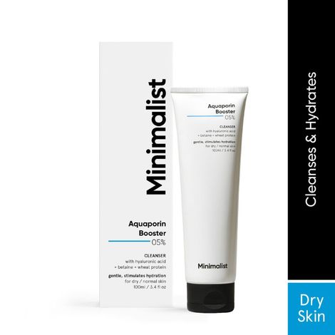 Buy Minimalist 5% Aquaporin Booster Cleanser with Hyaluronic Acid for Dry Skin-Purplle