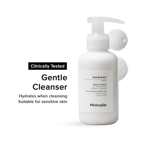 Buy Minimalist 6% Oat Extract Gentle Cleanser with Hyaluronic Acid for Sensitive Skin | Face Wash for Sensitive Skin - 120 ml-Purplle