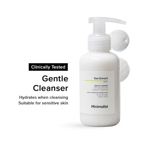 Buy Minimalist 6% Oat Extract Gentle Cleanser with Hyaluronic Acid for Sensitive Skin | Face Wash for Sensitive Skin - 120 ml-Purplle