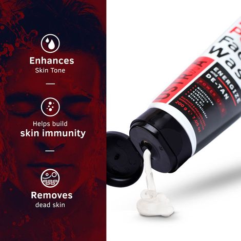 Ustraa Machine Ustraa Power Face Wash Energize and De-Tan - 200g