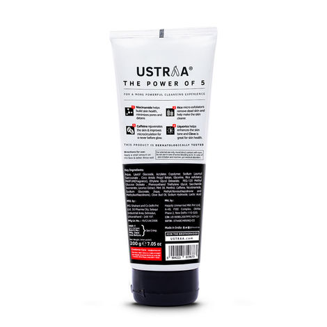 Ustraa Machine Ustraa Power Face Wash Energize and De-Tan - 200g