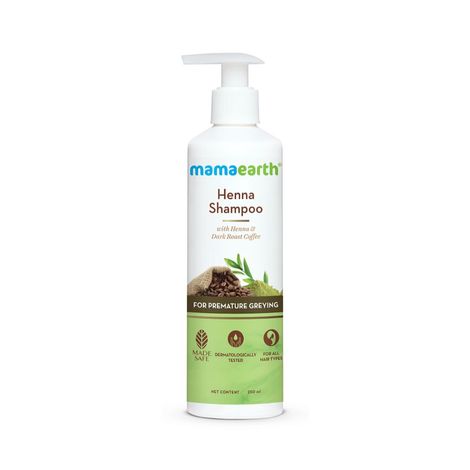 Buy Mamaearth Henna Shampoo, for Grey Hair, with Henna and Deep Roast Coffee for Premature Greying – 250 ml-Purplle