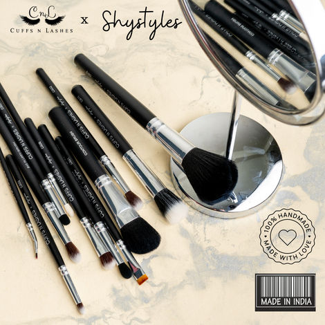 Buy Cuffs N Lashes X Shystyles, Makeup Brushes, Set of 9-Purplle