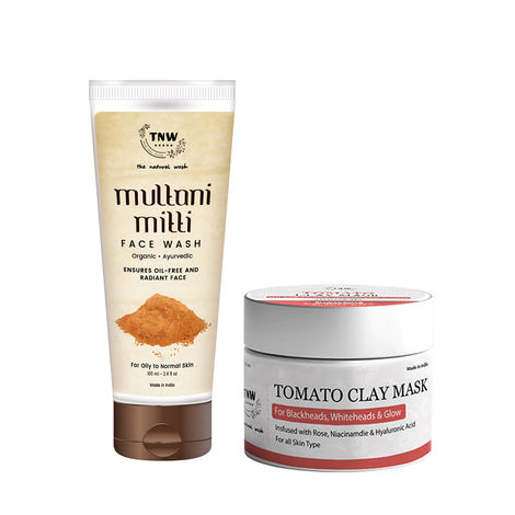 Buy Combo of 2- Tomato Clay Mask 50gm + Multani Mitti Face Wash 100ml-Purplle