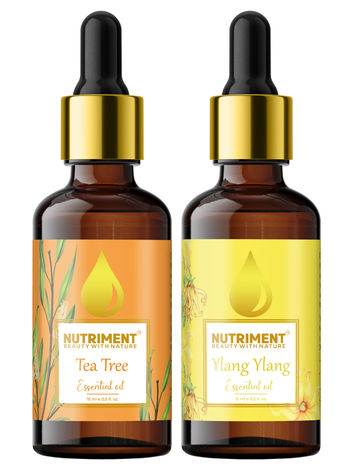 Buy Nutriment Ylang-Ylang & Tea Tree Essential Oil, 15ml Each (Pack of 2)-Purplle