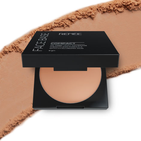 Buy RENEE Face Base Compact Chestnut Beige, Enriched with Hyaluronic Acid & Vitamin E, Long-lasting, Easy Blend, Matte Finish, 9 gm-Purplle