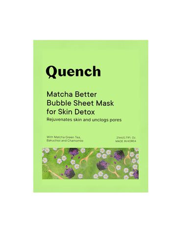 Buy Quench Botanics Matcha Better Bubble Sheet Mask for Skin Detox | Korean Skin care (21 ml)-Purplle