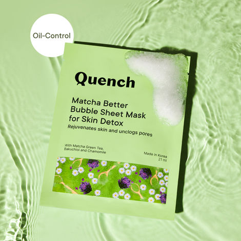 Buy Quench Botanics Matcha Bubble Sheet Mask For Skin Detoxification (Pack of 1)-Purplle