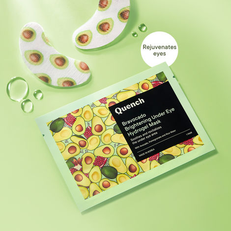 Buy Quench Botanics Vitamin E Under Eye Patches With Avocado, Instantly Brightens & Depuffs Under Eyes 1 Pair-Purplle