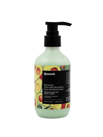 Buy Quench Botanics Bravocado Ultra Light Nourishing Face and Body cream | Korean Skin care (200 ml)-Purplle
