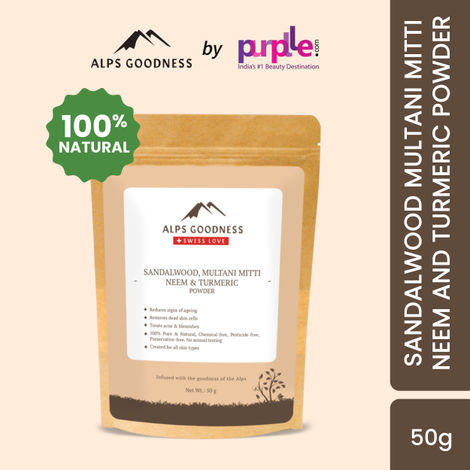 Buy Alps Goodness Sandalwood,Multani Mitti,Neem & Turmeric Powder (50 gm)-Purplle
