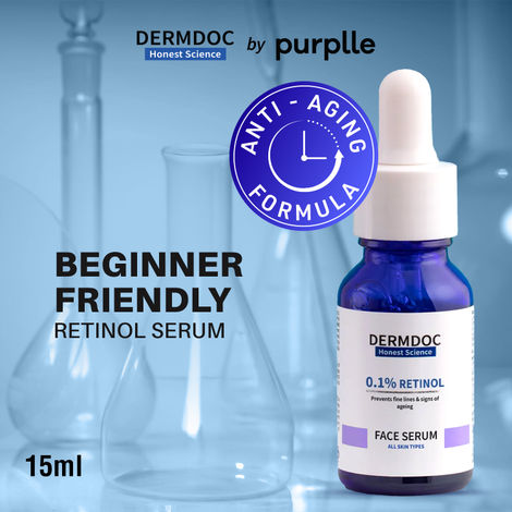 Buy DERMDOC 0.1% Retinol Face Serum (15 ml) | Anti-Aging Face Serum | For Fine Lines & Wrinkle Reduction | Suitable for All Skin Types-Purplle