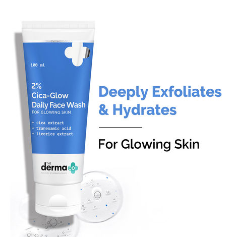 Buy The Derma Co.2% Cica-Glow Daily Face Wash with Tranexamic Acid & Licorice Extract for Glowing Skin (100 ml)-Purplle