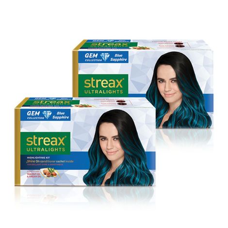 Buy Streax Ultralights Gem Collection Blue Sapphire Pack Of 2 300gm-Purplle
