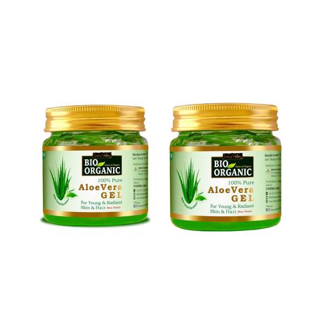 Buy Indus Valley Aloe Vera Gel For Skin helps reducing Acne,Scars,Dark spots & Hair Care- Pack of 2-Purplle