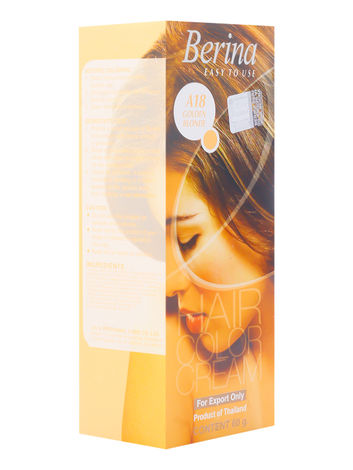 Buy Berina A18 Golden Blonde Hair Color Cream 60gm-Purplle