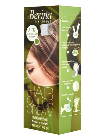 Buy Berina A31 Blonde Gray Green Hair Color Cream 60Gm-Purplle
