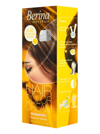 Buy Berina A37 Very Light Golden Blonde Hair Color Cream 60gm-Purplle