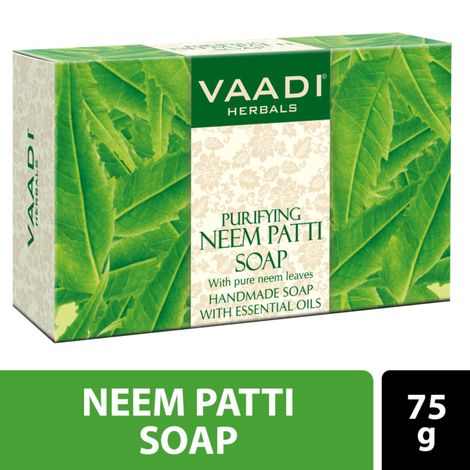 Buy Vaadi Herbals Neem Patti Soap Contains Pure Neem Leaves (75 gm)-Purplle