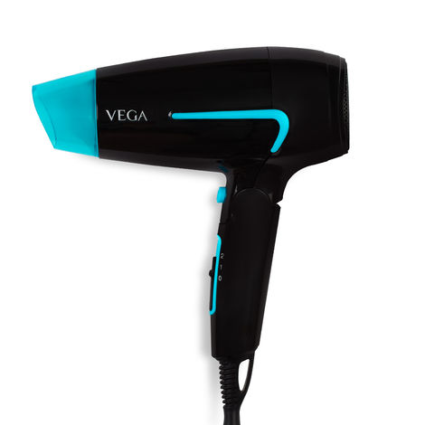 Buy VEGA U-Style 1600 Foldable Hair Dryer For Men & Women With Cool Shot Button, Black - 1 Pc-Purplle