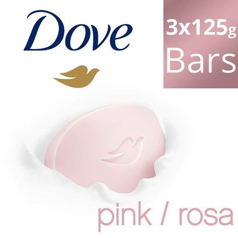 Buy Dove Pink Rosa Beauty Bar - Soft, Smooth, Moisturised Skin, 3x125 g-Purplle