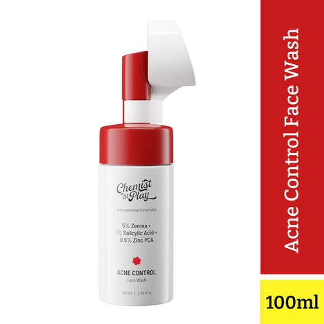 Buy Chemist at Play Acne Control Face Wash with Ceramides | 5% Zemea + 1% Salicylic Acid + 0.5% Zinc PCA | For oily, acne-prone skin | Eliminates invisible pimples and blackheads | 100 ml-Purplle