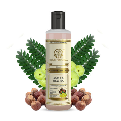 Buy Khadi Natural Amla & Reetha Hair Conditioner | For Hair Fall Rescue | 210ml-Purplle