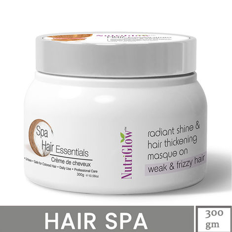 Buy NutriGlow Hair Spa Cream with Volumizing & Shine Lock Formula for Weak & Frizzy Hair, 300 gm-Purplle