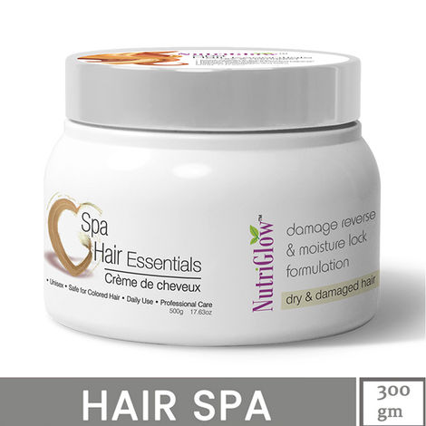Buy NutriGlow Hair Spa Cream with Damage Reverse & Moisture Lock Formulation for Dry & Damaged Hair, 300 gm-Purplle